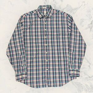 Peter Millar Mens Crown Sport Shirt Long Sleeve Blue Pink Green Plaid Size LT